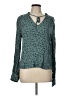Hinge 100% Viscose Teal Long Sleeve Blouse Size L - photo 1
