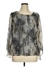 I.N. Studio 100% Polyester Silver Long Sleeve Blouse Size XL - photo 1