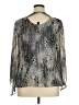 I.N. Studio 100% Polyester Silver Long Sleeve Blouse Size XL - photo 2