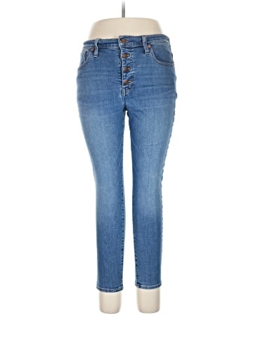 Madewell 9" Mid-Rise Skinny Crop Jeans: Button-Front TENCEL&trade; Denim Edition (view 1)