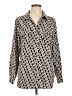 Adrienne Vittadini Houndstooth Ivory Long Sleeve Blouse Size L - photo 1