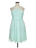 Tevolio 100% Polyester Solid Teal Cocktail Dress Size 14 - photo 1