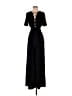 TJD 100% Polyester Solid Black Jumpsuit Size 8 - photo 1