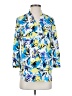 Jaclyn Smith 100% Polyester Tropical Blue 3/4 Sleeve Blouse Size S - photo 1