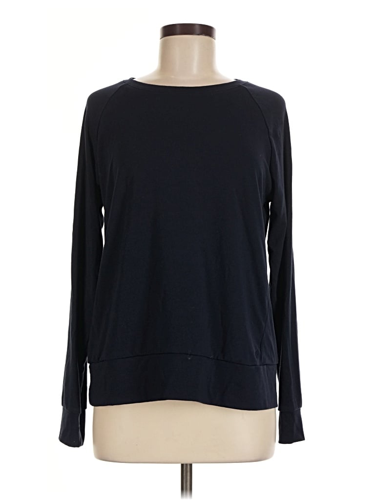 Pre-owned Cozy Earth Long Sleeve T-shirt In Black