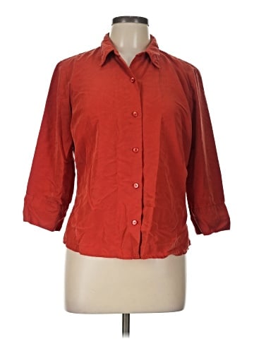 Liz Claiborne 3/4 Sleeve Button-Down Shirt (view 1)