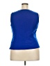 Carissimo 100% Acetate Blue Sleeveless Blouse Size 18 - photo 2