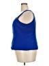 Carissimo 100% Acetate Blue Sleeveless Blouse Size 18 - photo 5