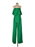 Sugar Lips 100% Polyester Solid Green Jumpsuit Size M - photo 1