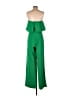 Sugar Lips 100% Polyester Solid Green Jumpsuit Size M - photo 2