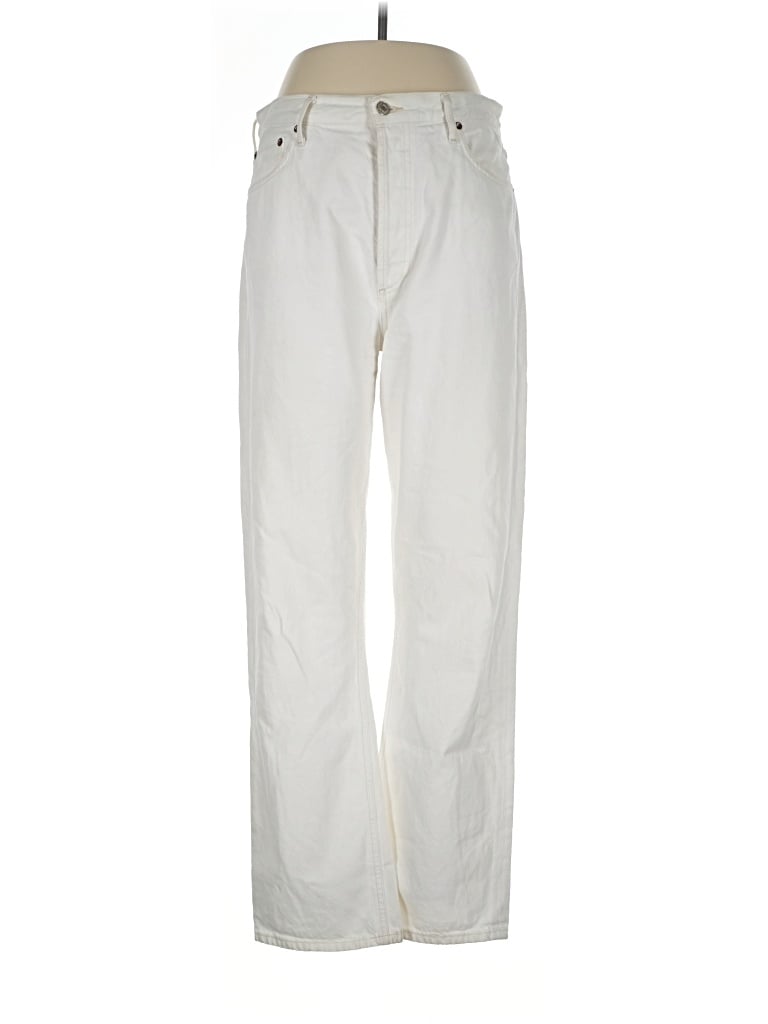 Pre-owned Agolde Casual Pants In Ivory