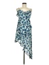 Angie 100% Rayon Paisley Blue Cocktail Dress Size M - photo 1