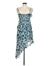 Angie 100% Rayon Paisley Blue Cocktail Dress Size M - photo 2