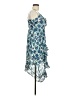 Angie 100% Rayon Paisley Blue Cocktail Dress Size M - photo 4