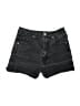 Forever 21 Black Denim Shorts Size 25 waist - photo 1
