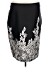 Roz & Ali Graphic Black Formal Skirt Size L - photo 1