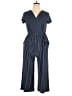 Kaileigh Stripes Blue Jumpsuit Size XL - photo 1