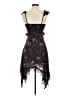 Dizzy Lizzy 100% Polyester Paisley Black Cocktail Dress Size XSP - photo 2