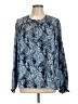 Joie 100% Polyester Paisley Blue Long Sleeve Blouse Size L - photo 1
