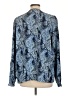 Joie 100% Polyester Paisley Blue Long Sleeve Blouse Size L - photo 2