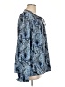 Joie 100% Polyester Paisley Blue Long Sleeve Blouse Size L - photo 4