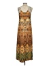 One World Paisley Brown Casual Dress Size S - photo 2