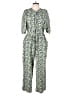 Universal Thread 100% Cotton Print Green Jumpsuit Size XL - photo 1