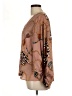 Fate 100% Polyester Animal Print Brown Long Sleeve Blouse Size L - photo 5