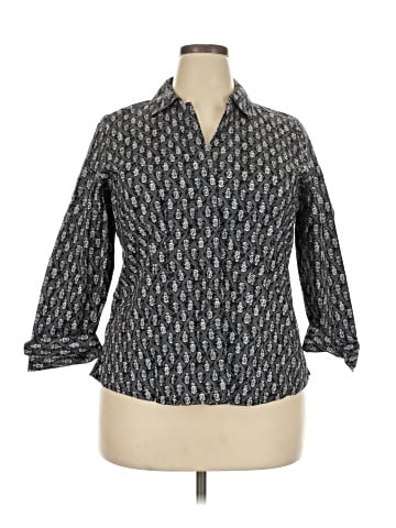 Croft & Barrow 3/4 Sleeve Button-Down Shirt (view 1)