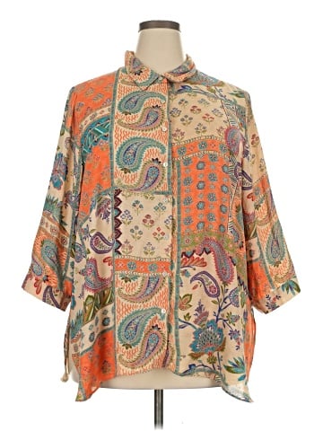 Rose + Olive 3/4 Sleeve Blouse (view 1)