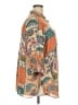 Rose + Olive 100% Polyester Paisley Orange 3/4 Sleeve Blouse Size 2X - photo 4