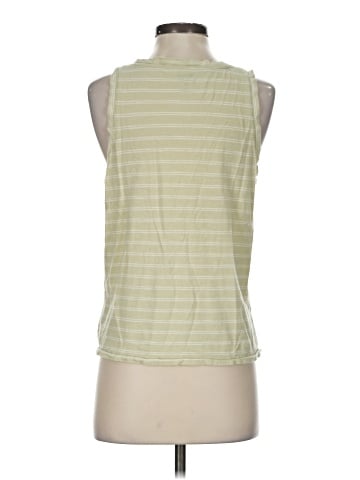 Madewell Whisper Cotton V-Neck Tank in Beasley Stripe (view 2)