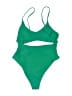 Forever 21 Solid Green One Piece Swimsuit Size M (estimated) - photo 1