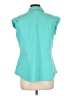 Worthington Teal Sleeveless Button-Down Shirt Size L - photo 2