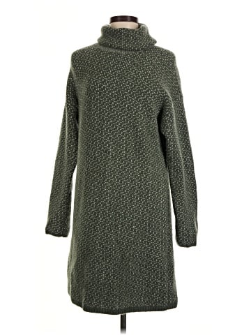 Madewell Oversized Turtleneck Sweater Dress in Geo Print (view 1)
