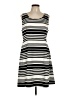 Merona Stripes Black Casual Dress Size L - photo 1