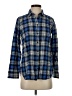 J.Crew Plaid Blue Long Sleeve Button-Down Shirt Size 4 (petite) - photo 1