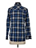 J.Crew Plaid Blue Long Sleeve Button-Down Shirt Size 4 (petite) - photo 2