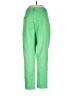 Peach Solid Green Casual Pants Size M - photo 2