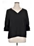 CeCe 100% Polyester Black 3/4 Sleeve Blouse Size XL - photo 1