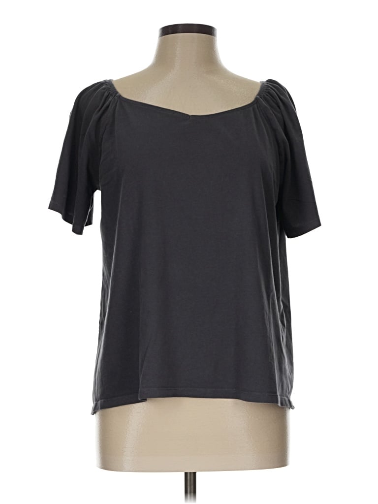 Pre-owned Ann Taylor Loft Short Sleeve T-shirt In Gray