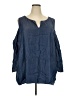 NYDJ 100% Lyocell Blue 3/4 Sleeve Blouse Size 2X - photo 1