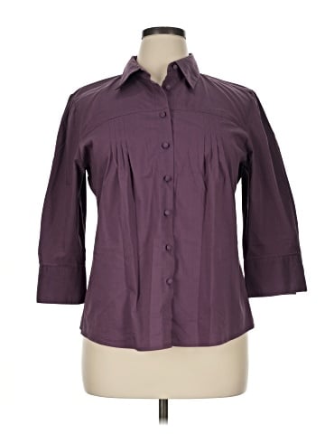 Worthington 3/4 Sleeve Button-Down Shirt (view 1)