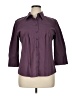 Worthington Purple 3/4 Sleeve Button-Down Shirt Size XL - photo 1