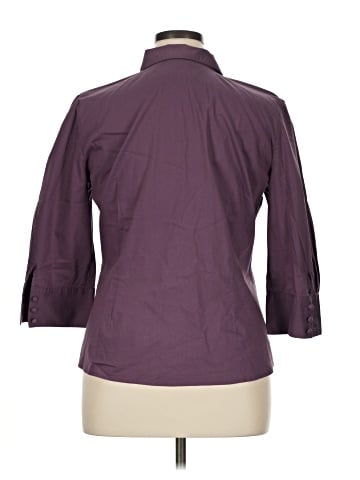 Worthington 3/4 Sleeve Button-Down Shirt (view 2)