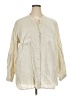 Grace Elements 100% Linen Ivory 3/4 Sleeve Button-Down Shirt Size 3X - photo 1