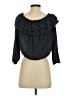 Mono b 100% Polyester Black 3/4 Sleeve Blouse Size S - photo 2