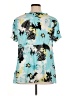 Notations 100% Polyester Teal Short Sleeve Blouse Size 1X - photo 2