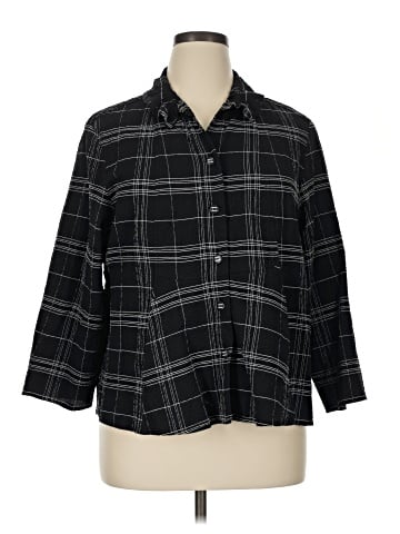 Habitat 3/4 Sleeve Button-Down Shirt (view 1)
