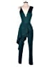 Adelyn Rae Color Block Teal Jumpsuit Size S - photo 1